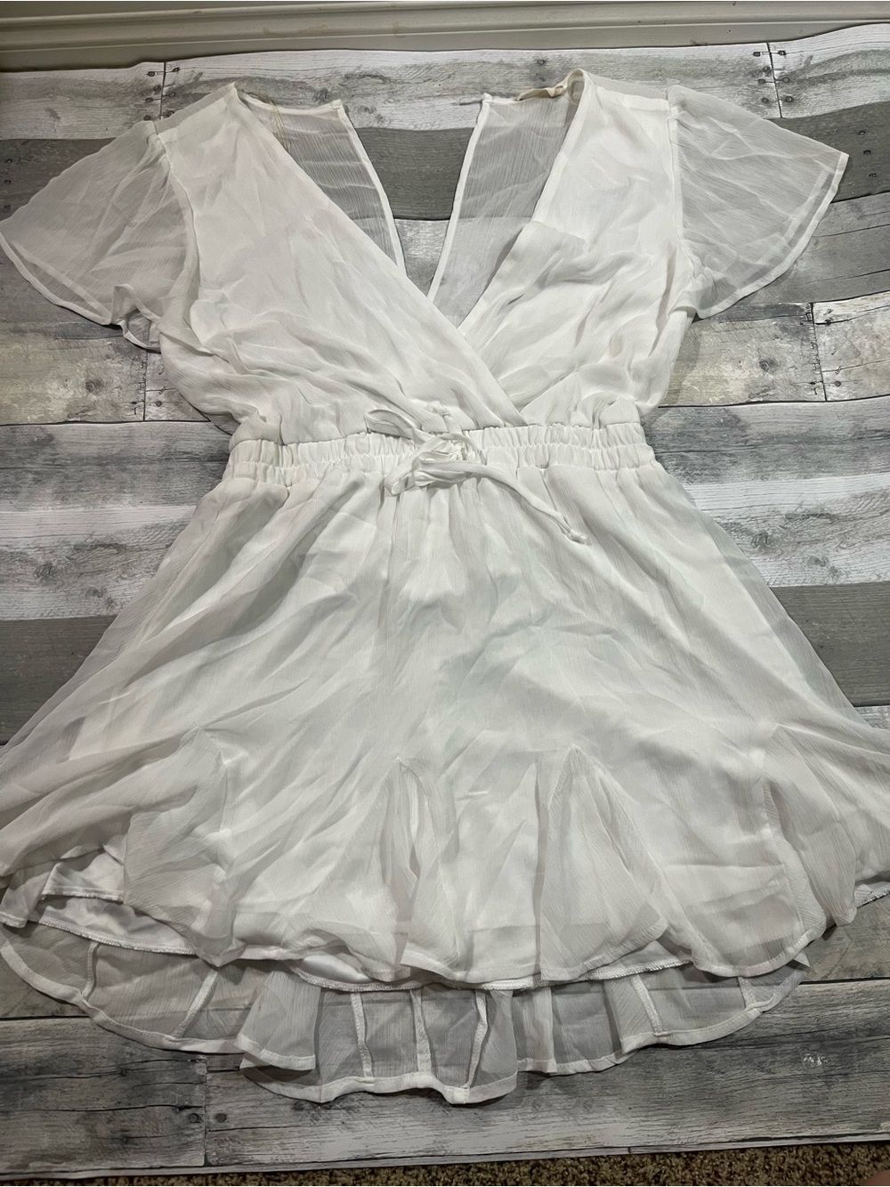 Altar'd State Ivory Sheer Blouse